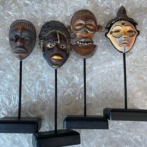 4 beautiful African statues